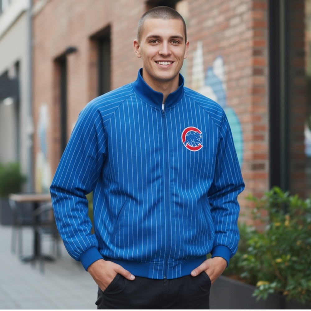 Vintage Chicago Cubs Genuine Merchandise 
Zip-Front Jacket w/Logo Size Large GUC